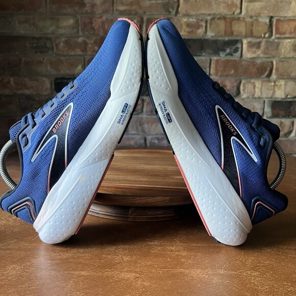 Brooks Glycerin 21 Womens 10 Blue Pink Cushion Road Running Sneakers Shoes - Picture 16 of 16